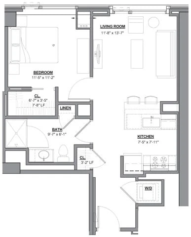Unit 2104 floor plan