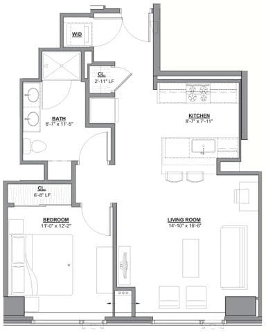 Unit 203 floor plan