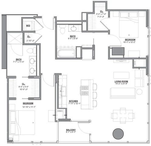 Unit 2205 floor plan