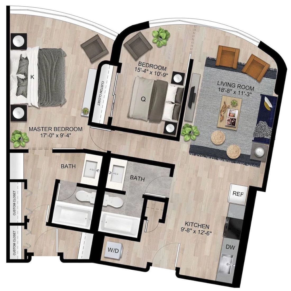 Unit 800-1033 floor plan