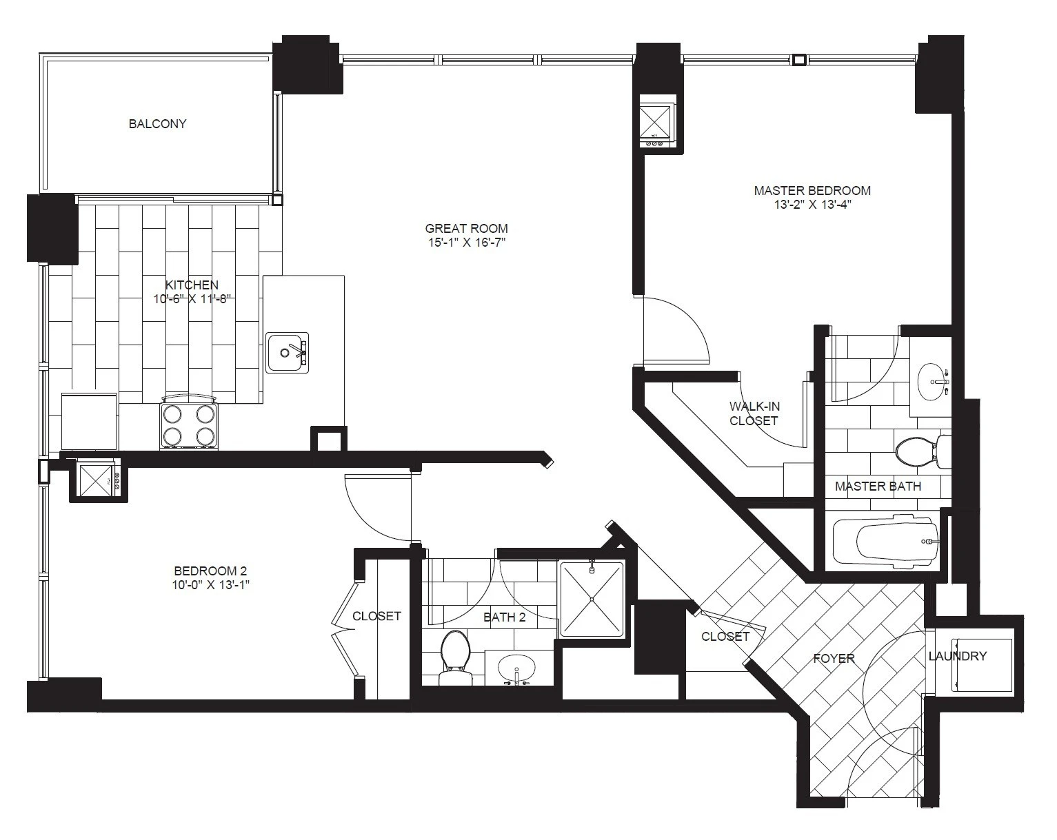 Unit 1309 floor plan