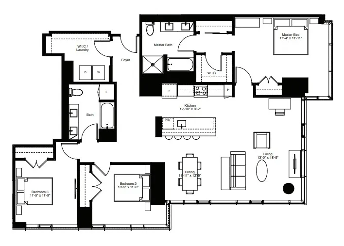 Unit 4301 floor plan