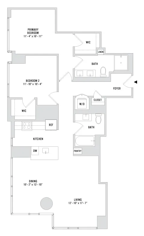 Unit 2213 floor plan