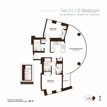 Unit 01-1507 floor plan