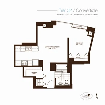 Unit 01-3208 floor plan