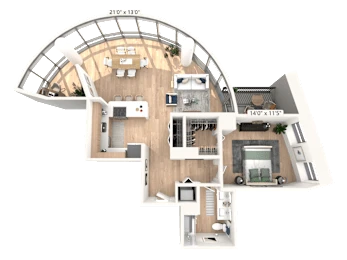 Unit 01-0910 floor plan