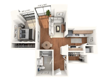 Unit 01-3208 floor plan