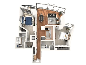 Unit 01-1107 floor plan