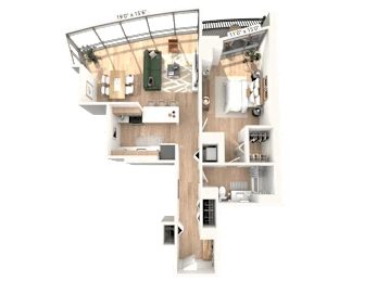Unit 01-3906 floor plan