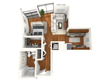 Unit 01-4103 floor plan