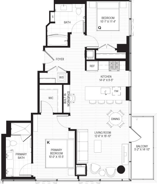 Unit 707 floor plan