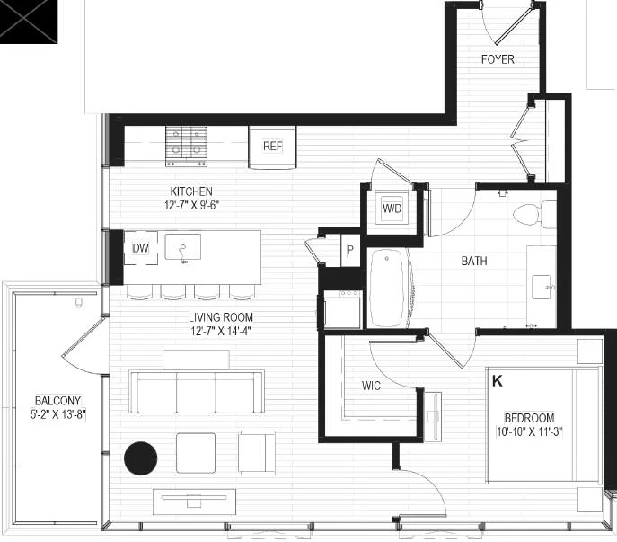 Unit 1401 floor plan