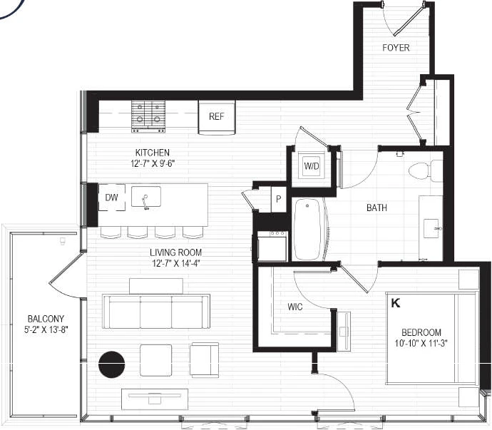 Unit 1801 floor plan