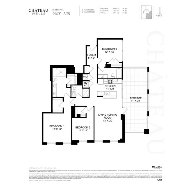 Unit 1102 floor plan