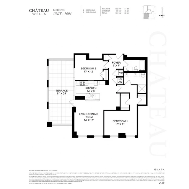 Unit 1104 floor plan
