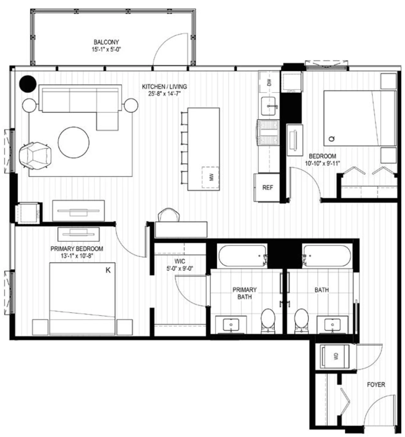 Unit 1111 floor plan