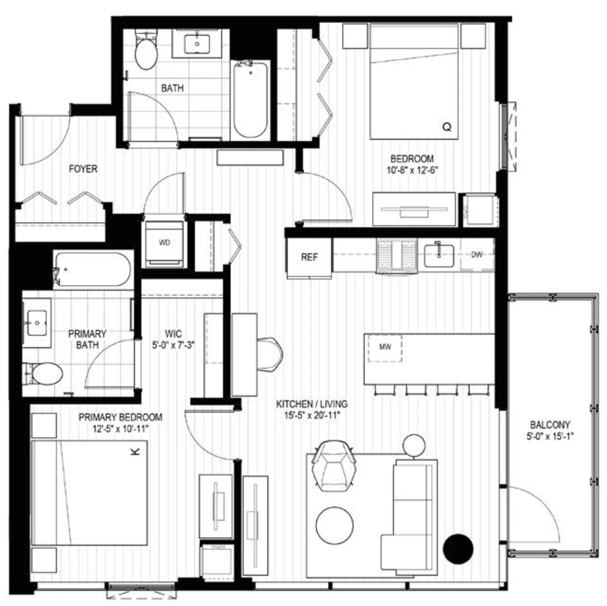 Unit 1302 floor plan