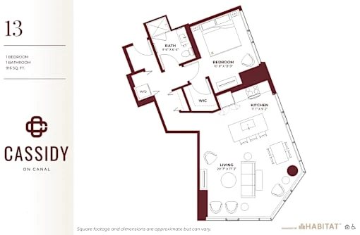 Unit 1813 floor plan