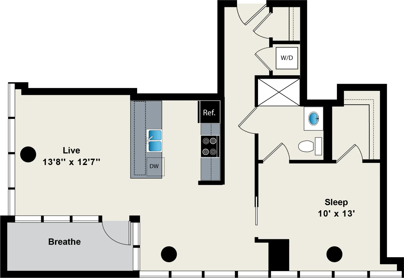 Unit 1-1018 floor plan