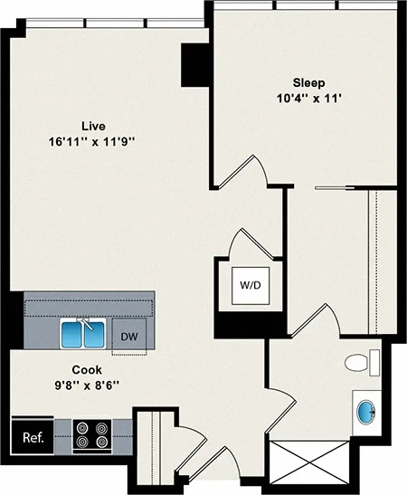 Unit 1-0507 floor plan