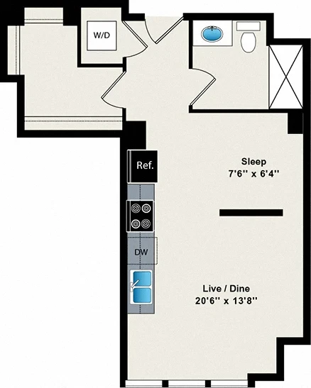 Unit 1-0609 floor plan
