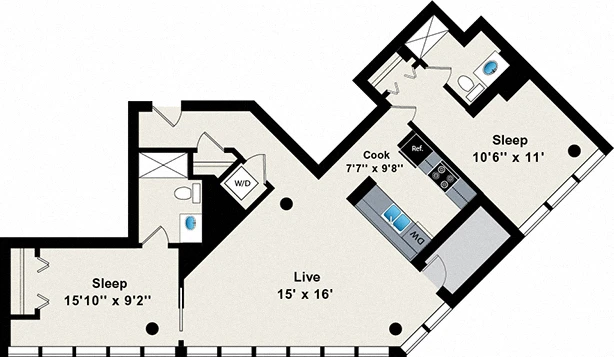 Unit 1-0402 floor plan