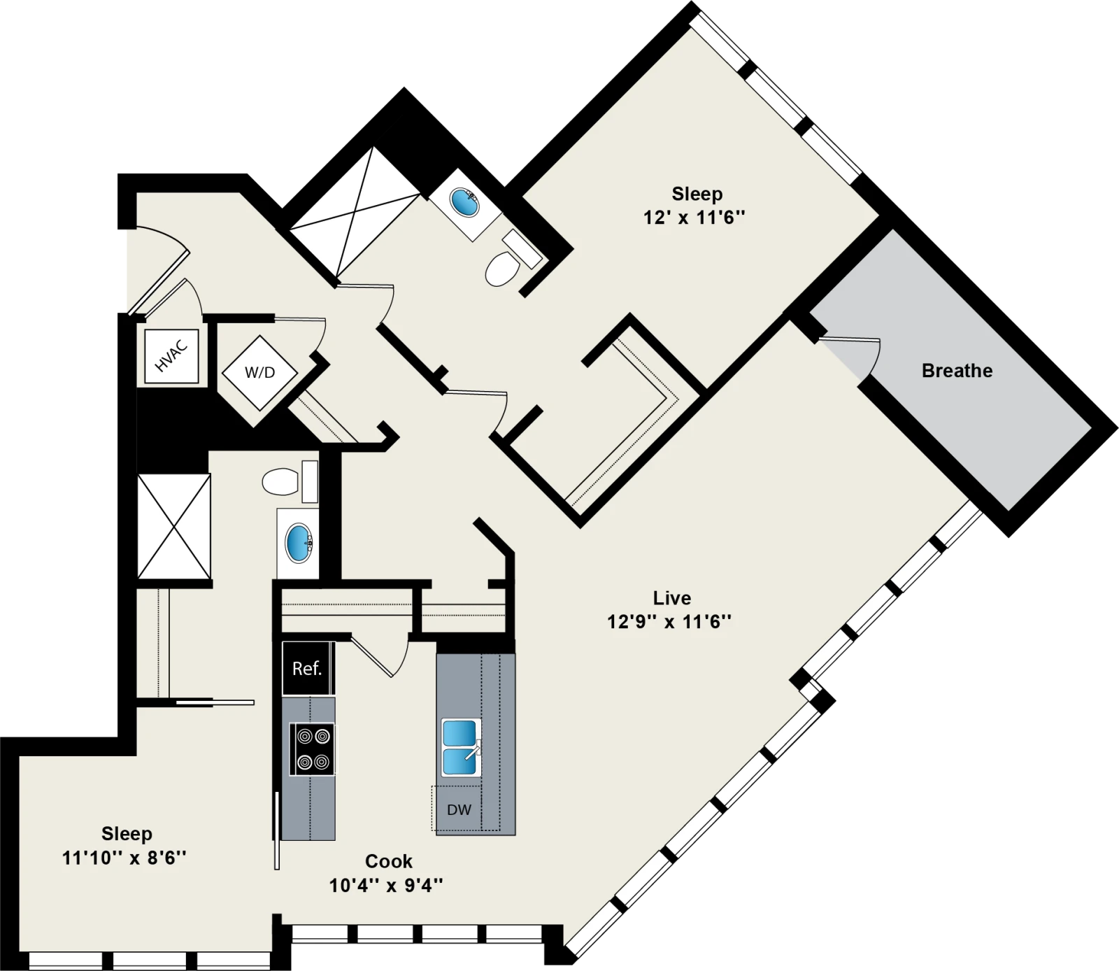 Unit 2-0409 floor plan
