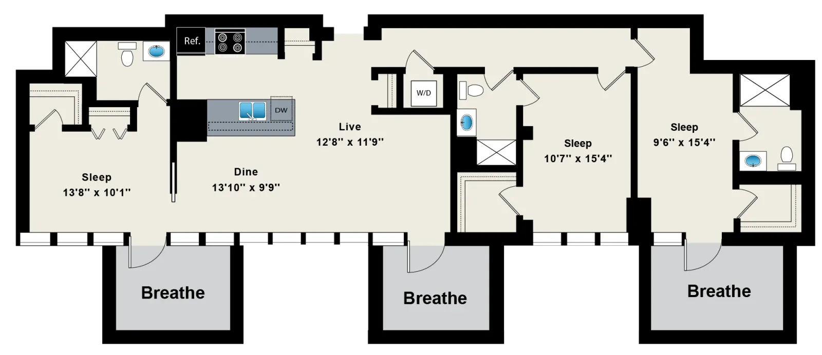 Unit 1-1402 floor plan