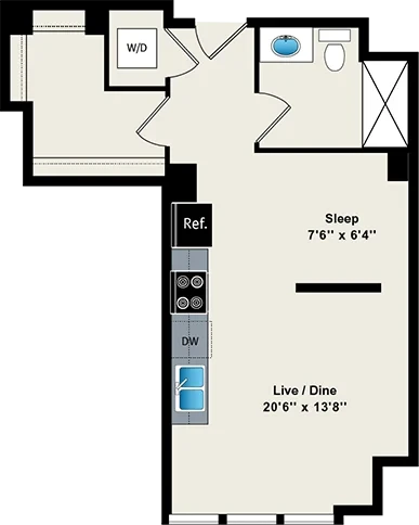 Unit 1-0909 floor plan