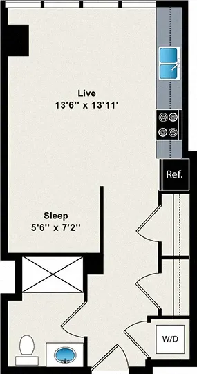 Unit 1-1105 floor plan