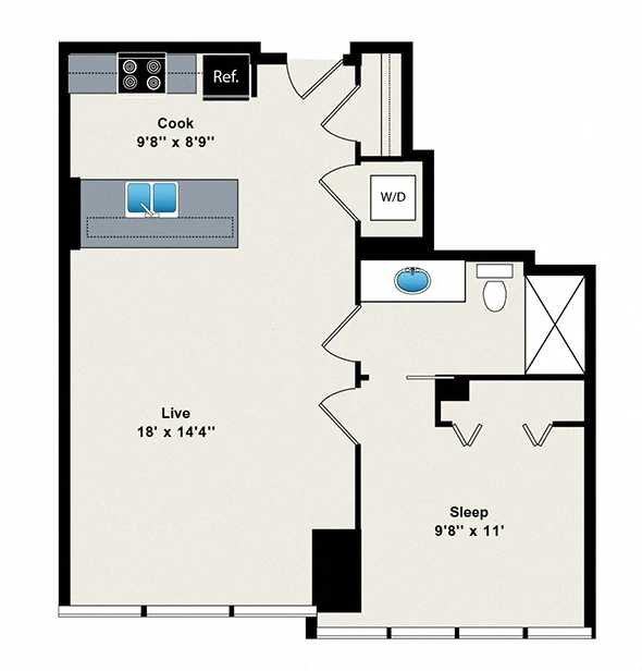 Unit 1-0515 floor plan