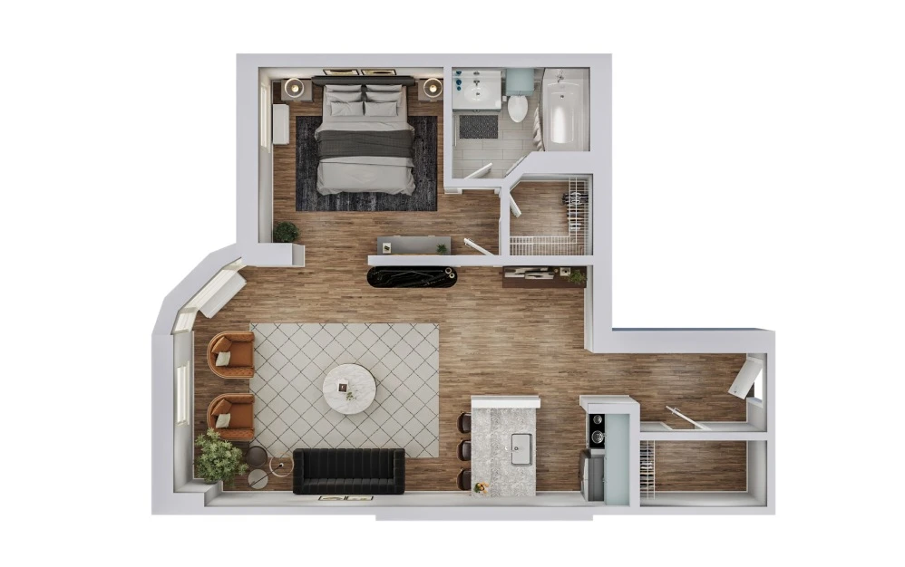Unit 02H floor plan