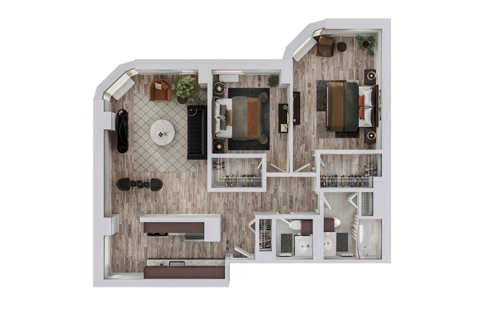 Unit 03K floor plan