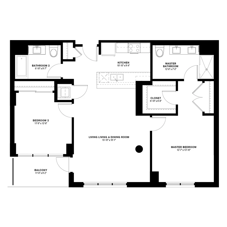 Unit 704 floor plan