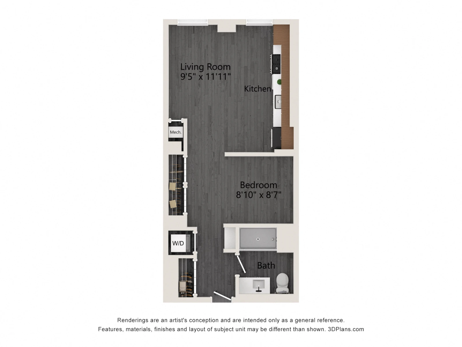 Unit 0227 floor plan