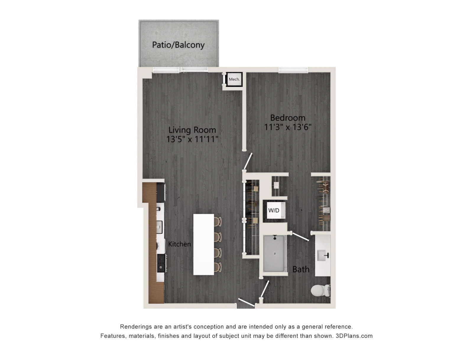 Unit 0213 floor plan
