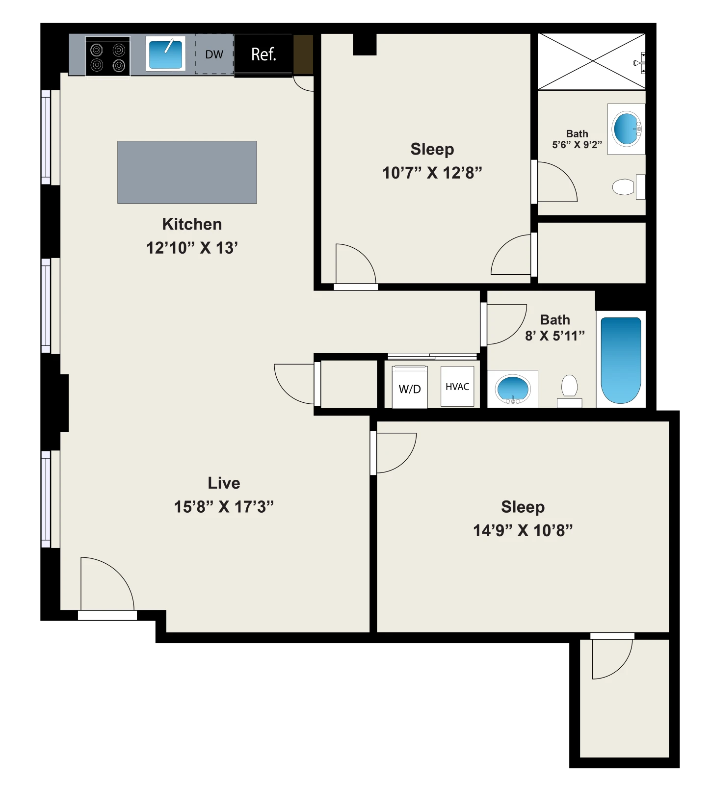 Unit 0406 floor plan