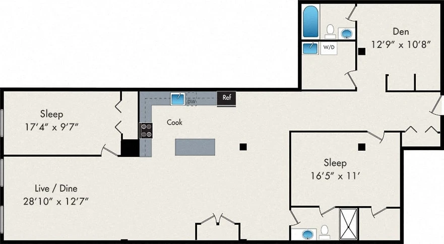 Unit 002D floor plan