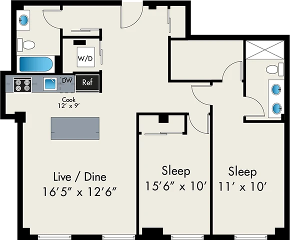 Unit 0307 floor plan