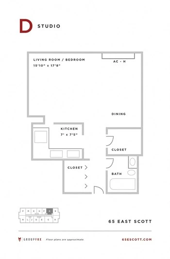 Unit 6501D floor plan