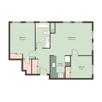Unit 0201 floor plan