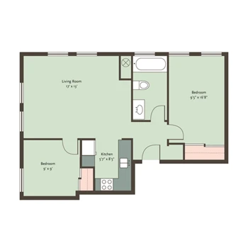 Unit 0411 floor plan