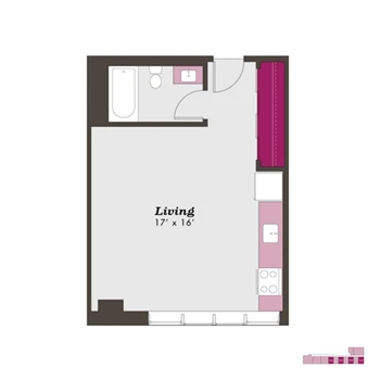 Unit 208 floor plan