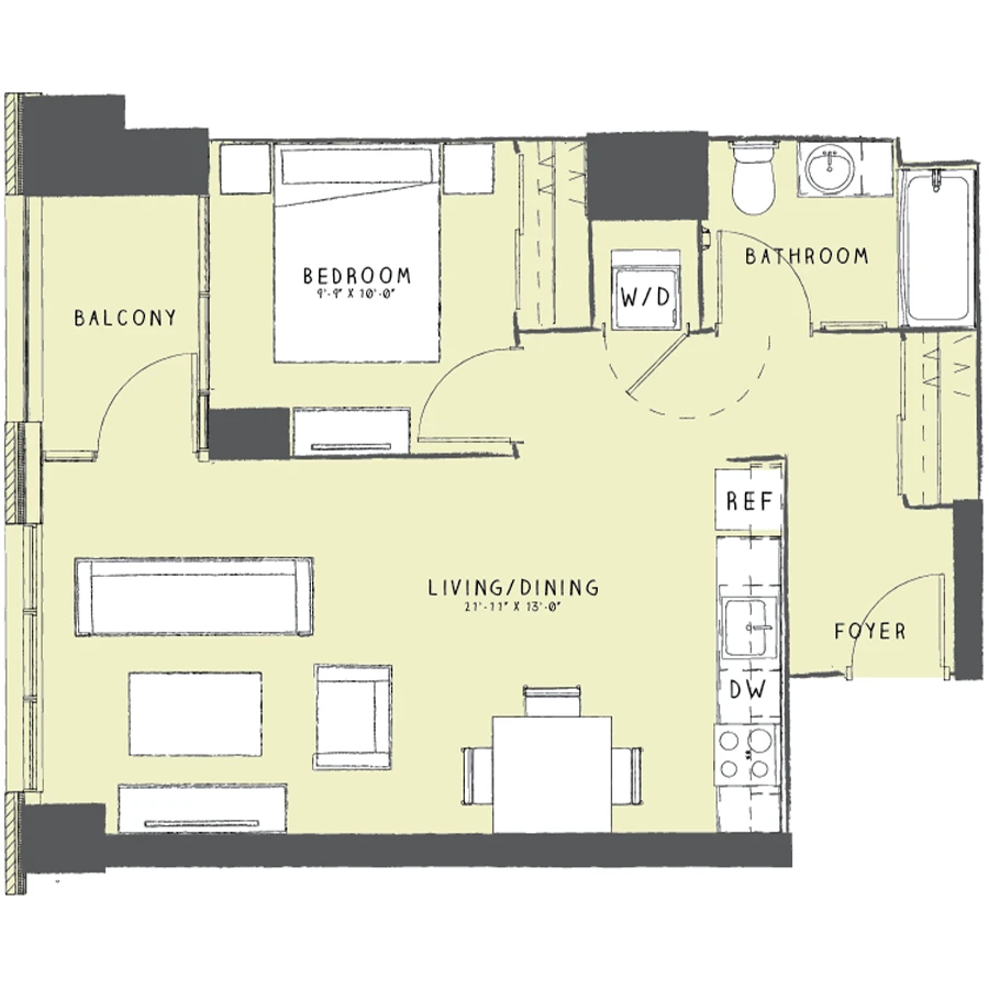 Unit 2407 floor plan