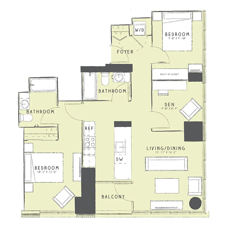 Unit 0804 floor plan
