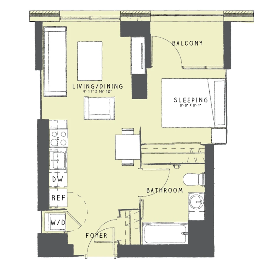 Unit 2010 floor plan