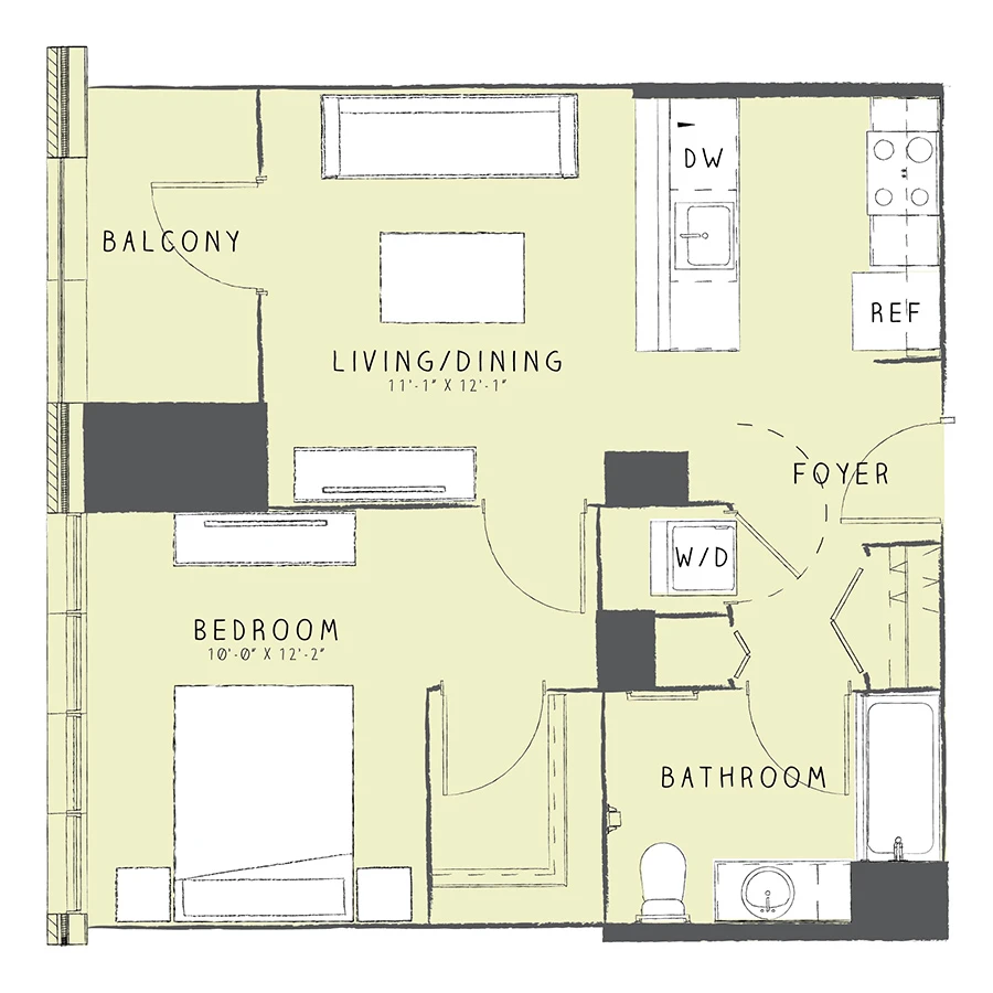 Unit 0207 floor plan