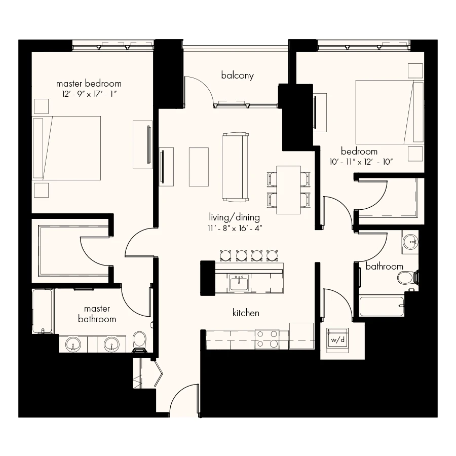 Unit 3714 floor plan