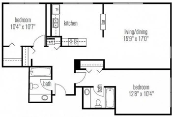 Unit 0413 floor plan