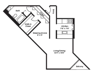 Unit 01-1404 floor plan
